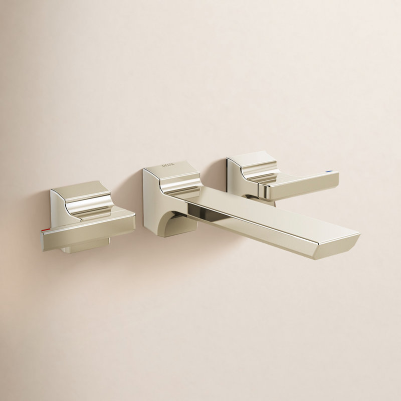 Robinet de salle de bain mural pivotant et technologie d'étanchéité DIAMOND ™, Nickel poli