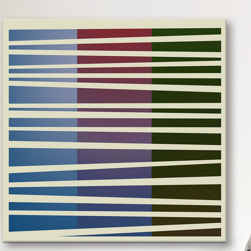 Albree Modern Dusk Concept, impression sur toile, H 12 po x l 12 po x P 1,5 po, Pas de tapis, Toile tendue