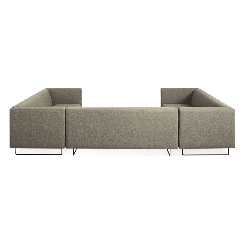 Bonnie And Clyde Sectional, Sanford Black Polyester Blend