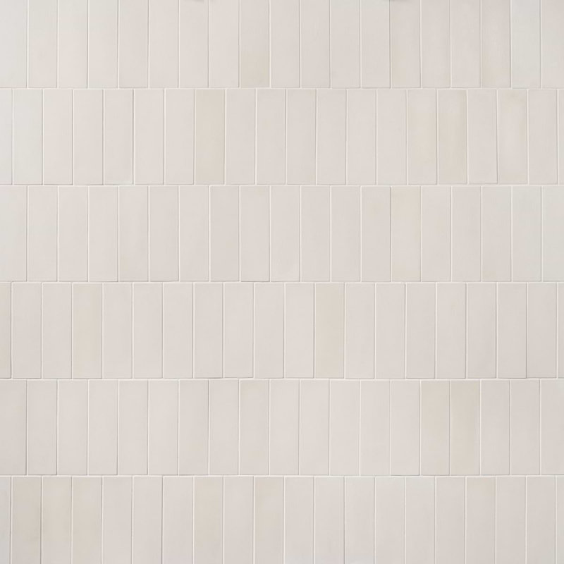 Color One 2x8 Matte Cement Tile, Chalk White