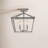 Hastings 4-Light 13" Lantern Geometric Semi Flush Mount in Warm Brass-67529284