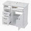 Meuble-lavabo autoportant de 36 po avec lavabo en céramique, 4 tiroirs et 1 porte à fermeture en douceur avec poignées en métal-1354899458