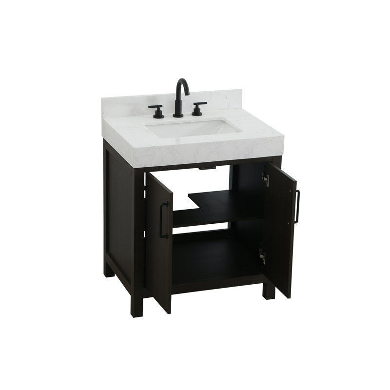 30 inch Single Bathroom Vanity_Traditional_VF60630-BS, Mocha Brown
