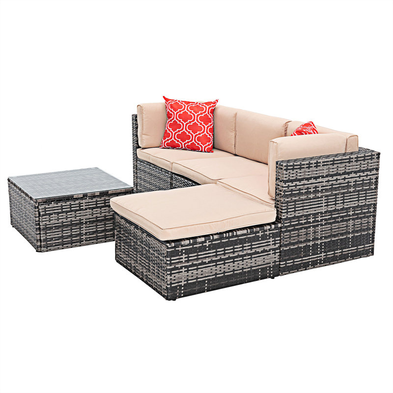 Ensemble de salle à manger avec coussins 23,62 po Berthia, Beige