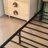 Twin Bed Frame With Charging Station And 4 Storage Shelves In Headboard, Industrial Retro Metal Bed, Bedroom Use, Easy Assembly Black Brown Platform Shelves, Noiseless For