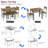 Ashea 2 - Person Four Leg Dining Set-183010947-183010956