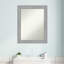 Miroir de salle de bain mural non biseauté en nickel brossé Vista-1974562483