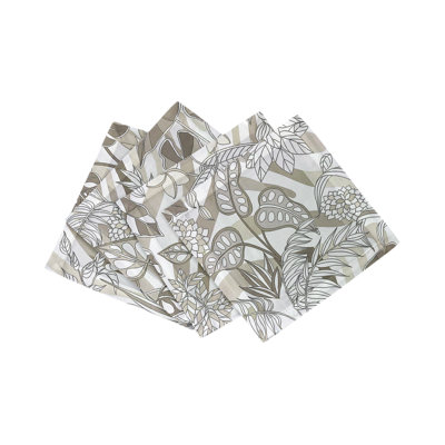Sabi Jungle Hemstitch Cocktail 6" Linen/Cotton Napkin