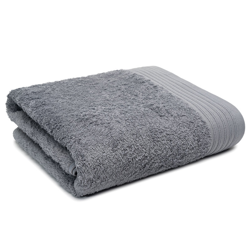 Drap de bain 100% coton Cecille, Gris foncé