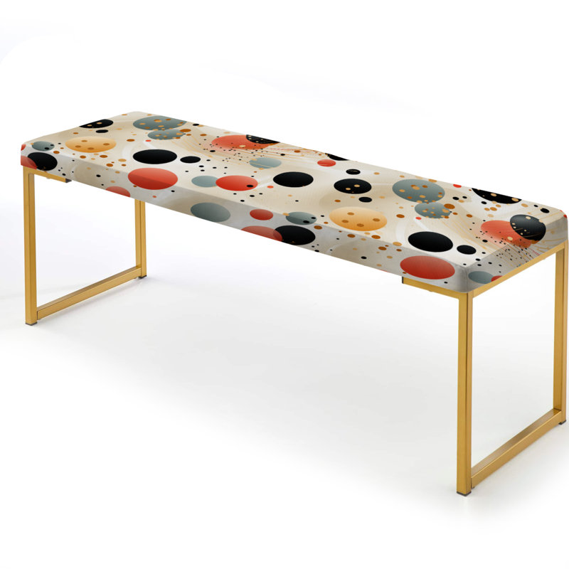 Banc rembourré Fashion, Pois chics contemporains beiges / gris / noirs