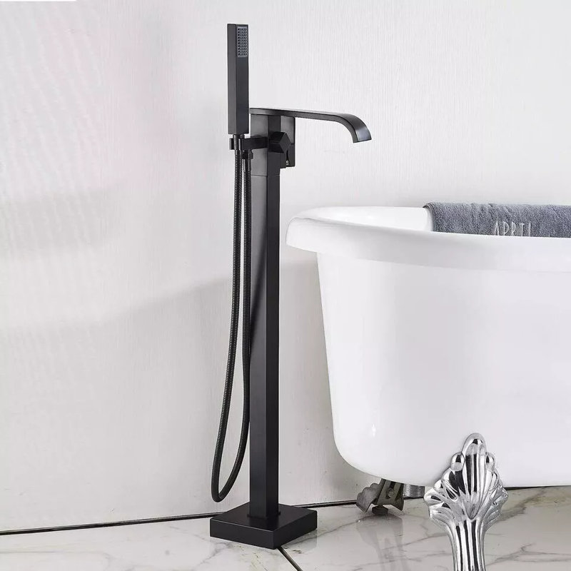 Bathroom Freestanding Tub Filler, Brushed Nickel