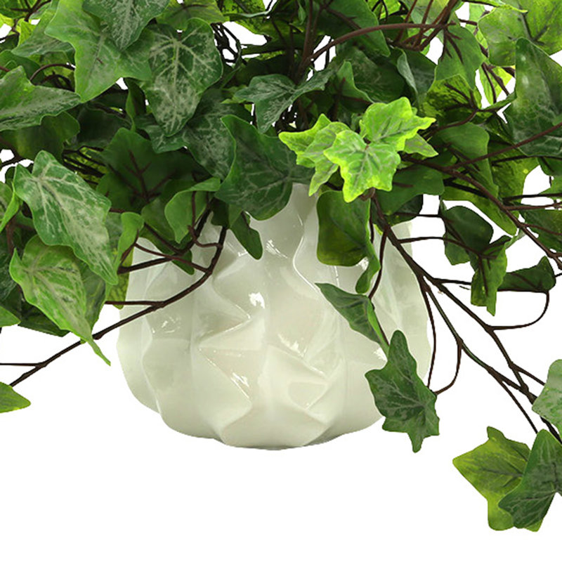 Verdant Vines Faux Ivy Plant in Glass Vase