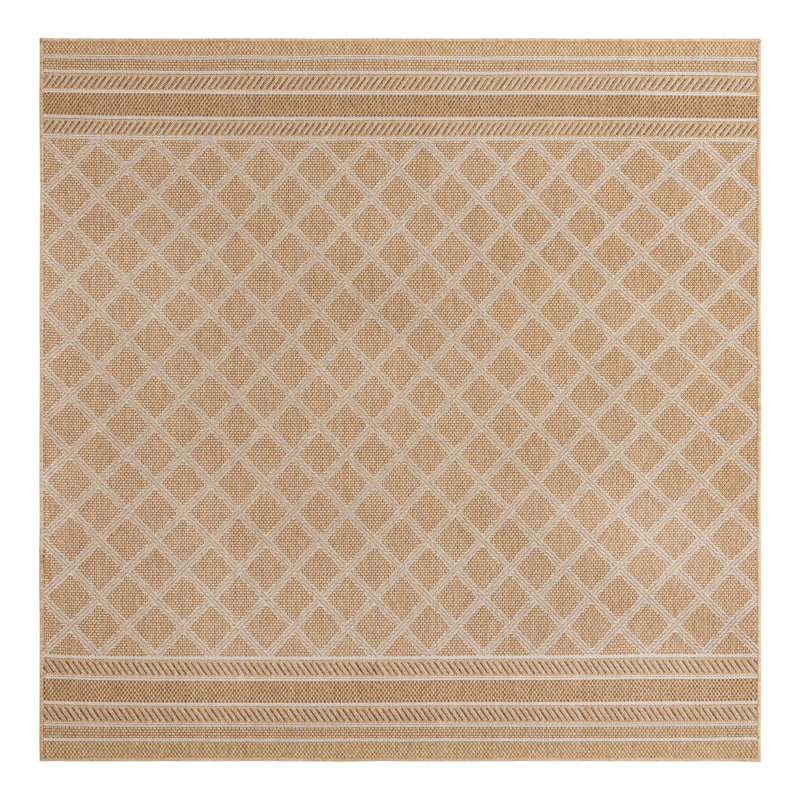 Indoor/Outdoor Trellis Area Rug, Square 7'10"