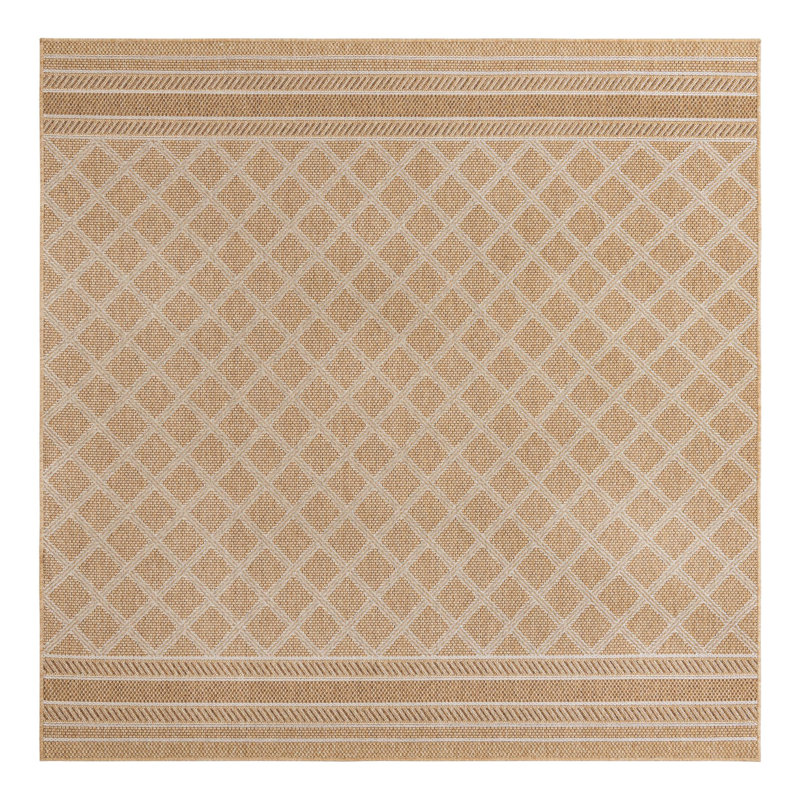 Tapis d'extérieur à treillis, Carré 7 pi 10 po
