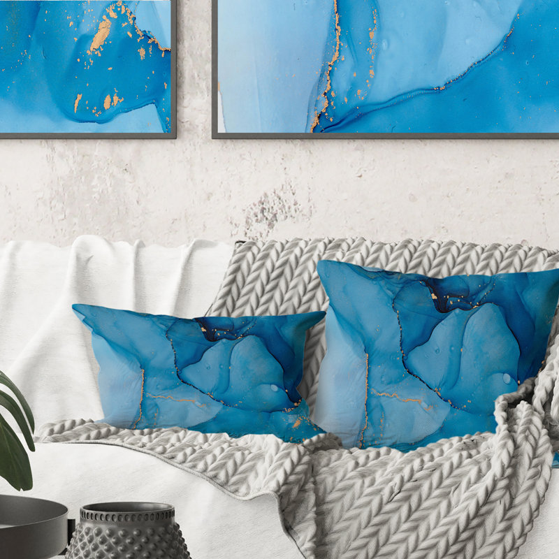Coussin Blue Luxury, 16 po x 16 po
