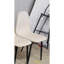 Ensemble de 4 chaises d'appoint en velours beige neutre pour la cuisine, style cuillère moderne