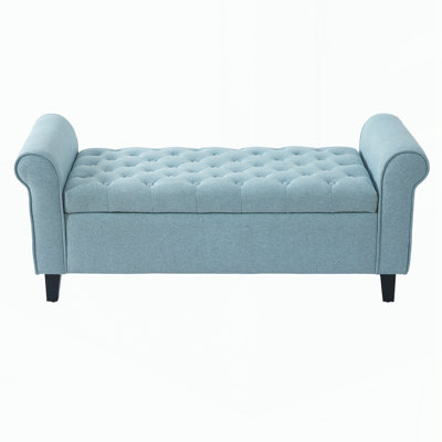 Storage Bench with Rolled Arms
