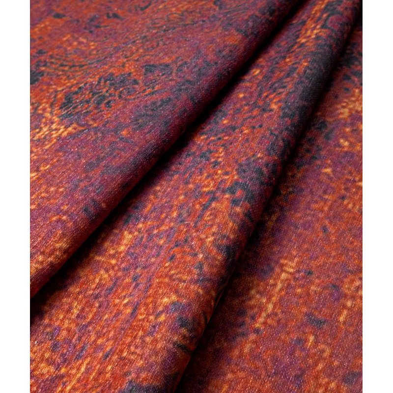 Tapis luxueux en velours, 5,9 x 9,5 pieds | 100% velours, hauteur de poils de 0,3 pouce | Dessous antidérapant, lavable à la machine, texture chenille, impression numérique | Idéal pour le salon, la chambre à coucher et la décoration intérieure