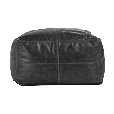 Dexter 24" Genuine Leather Pouf