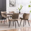 Upholstered Dining Chairs Faux Leather Side Chair With Metal Frame-1307793394