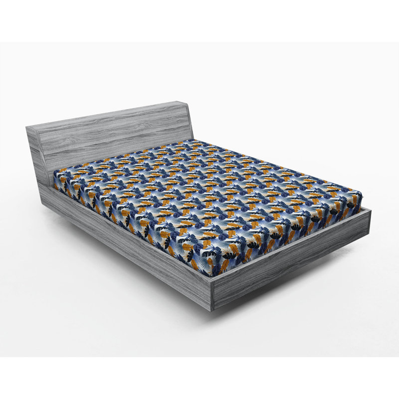 Microfiber Floral Fitted Sheet, Full Fitted Sheet