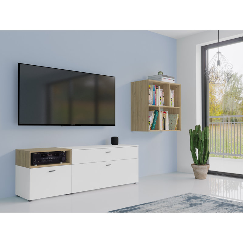 Aadham Unfinished TV Stand for TVs up to 75