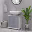 Bathroom Vanity Base Only, 60X60cm Under-Sink Storage Cabinet White And Grey