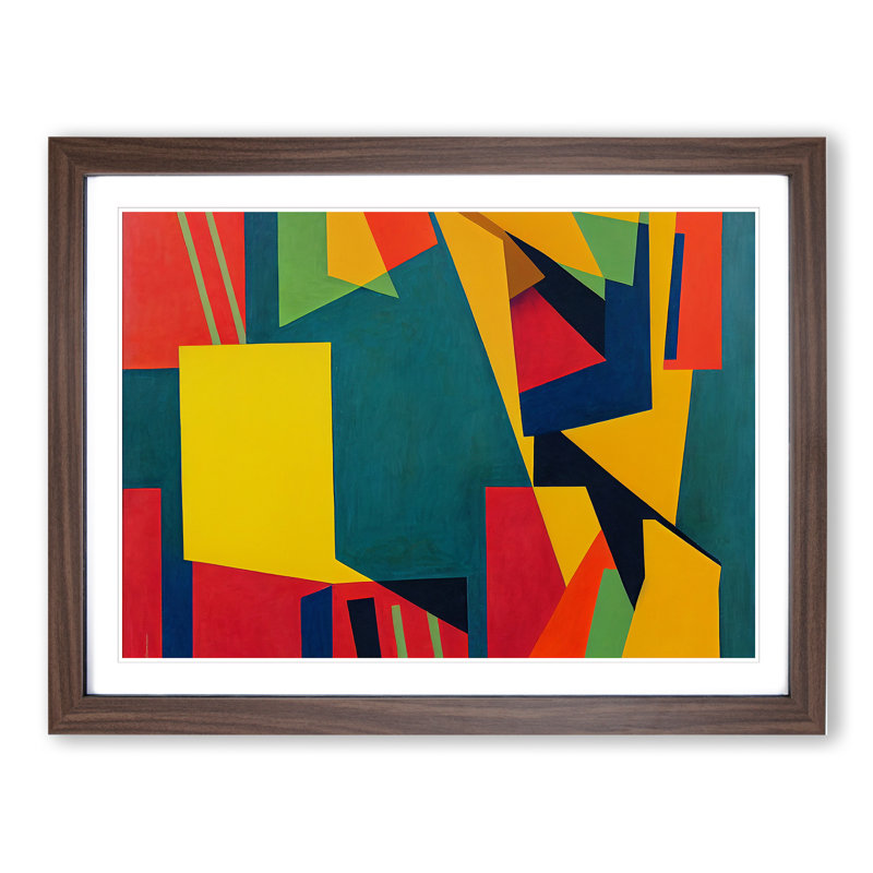 Amazing Modern Abstract - Framed Print, 46cm H x 64cm W x 2cm D, Walnut Framed