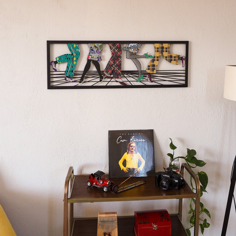 Let's Dance Colorful Metal Wall Art - 12 x 37 inches