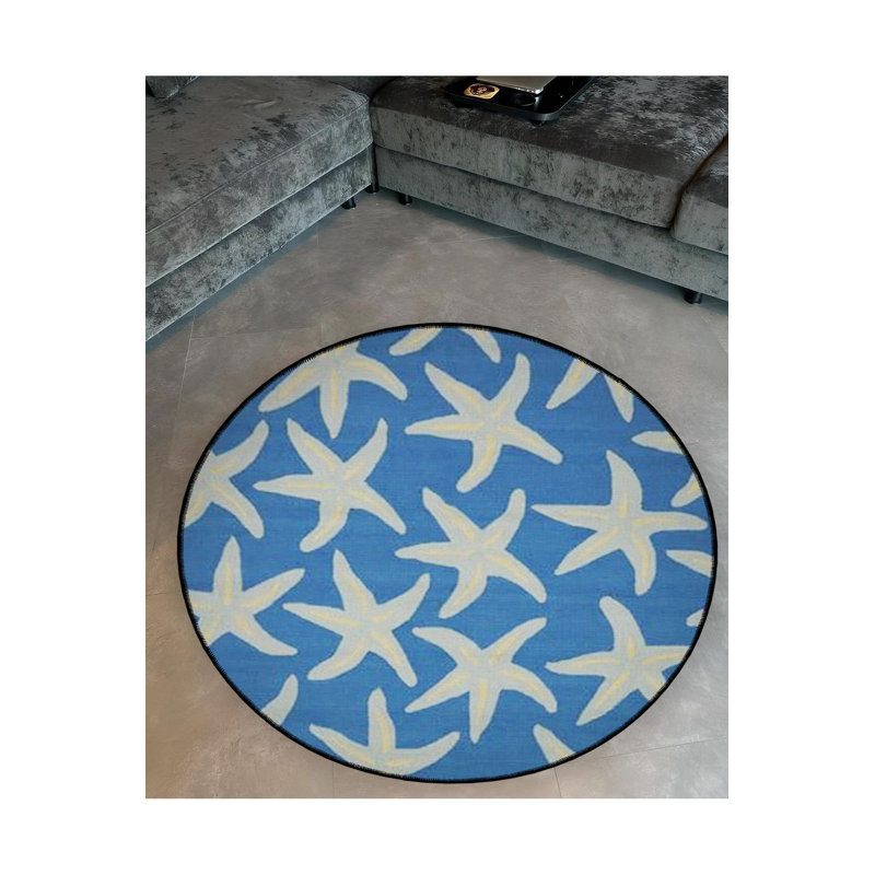 Tapis rond rond lavabo lavable à la machine, Sous-tapis rond 3 pi 3 po inclus