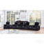 Fauteuil inclinable noir rembourré avec porte-gobelet