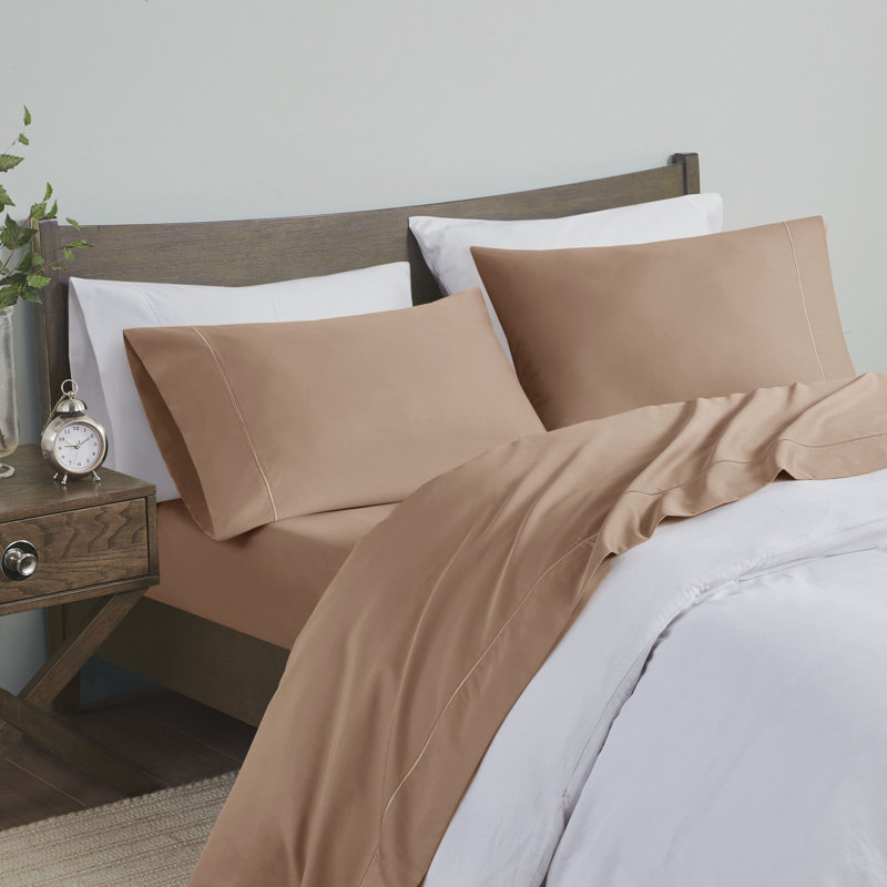 600 Thread Count Pima Cotton Sheet Set, King Sheet Set + 1 Fitted Sheet + 2 Pillowcases, Navy