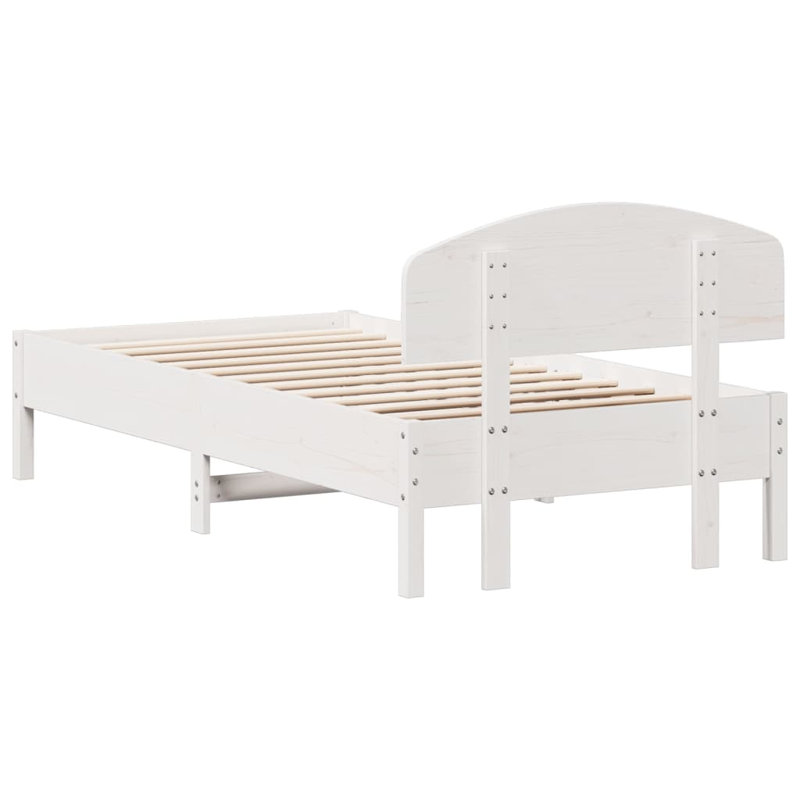Arezzini Solid Wood Bed, Single (3'), White