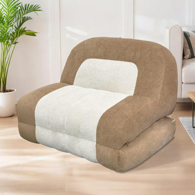 Canapé-lit convertible Wowmax, canapé-lit pliant avec poignée, canapé-lit simple, fauteuil futon confortable pour le salon, chambre à coucher, compression brune