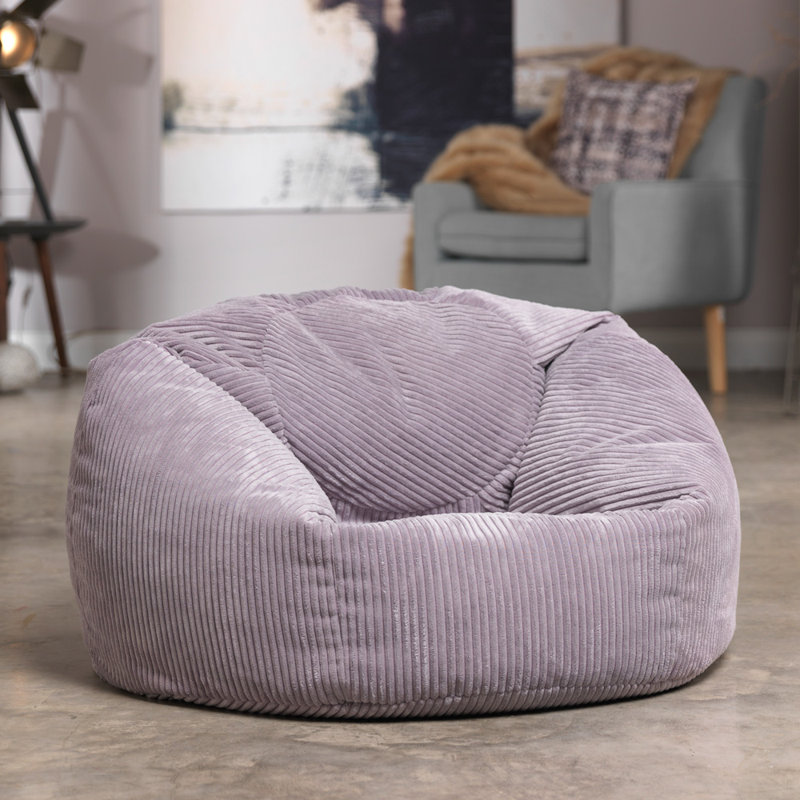 Bean Bag Bazaar Kingston Corduroy Classic Bean Bag, Lavender Purple