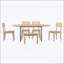 Ensemble de table de salle à manger ovale 6 pièces avec banc et chaises Sturdy-207024393-207024390