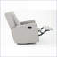 Fauteuils inclinables, fauteuil oscillant pivotant à mouvement manuel avec dossier capitonné | Tissu gris clair-351971260