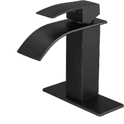 Robinet de lavabo de salle de bain noir encastré 3 trous