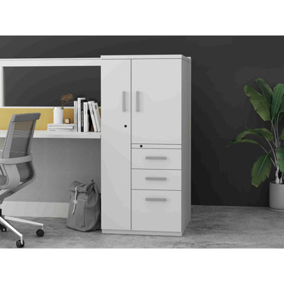 Interra Steel Filing Storage Cabinet with 3 Drawers, Interlock System, Smooth Open-Close