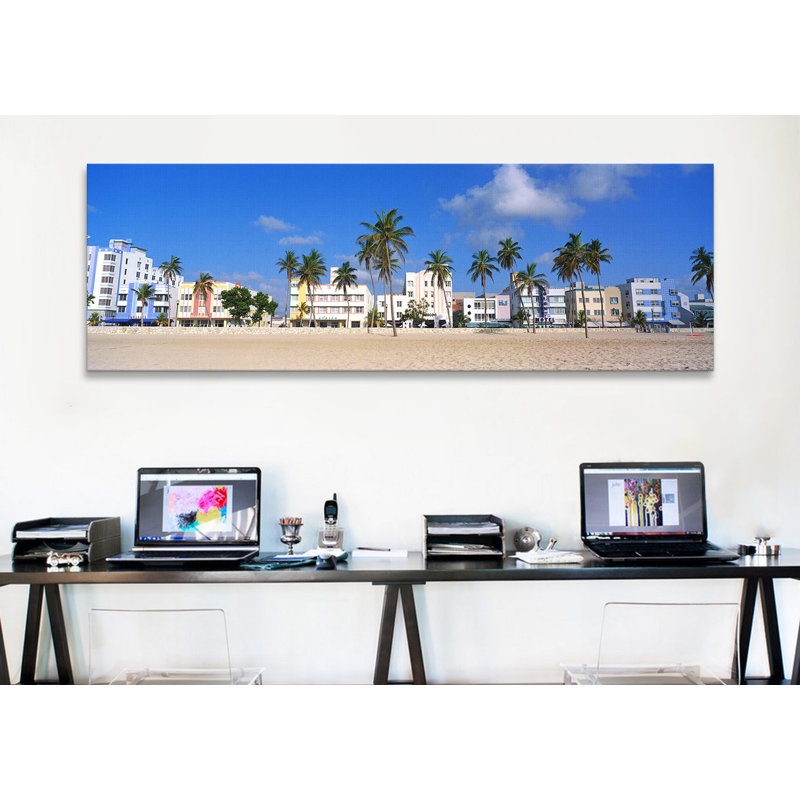 «Miami Beach, Florida», reproduction de photo sur toile, H 12 po x l 36 po x P 1,5 po, Toile tendue