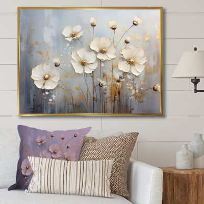 " Elegant Beige Buttercups Meadow IV "