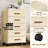 Multifunctional Night Stand Bedside Table Snack Children's Toys Books Clothes Storage Cabinet 5 Layers,Cream Color