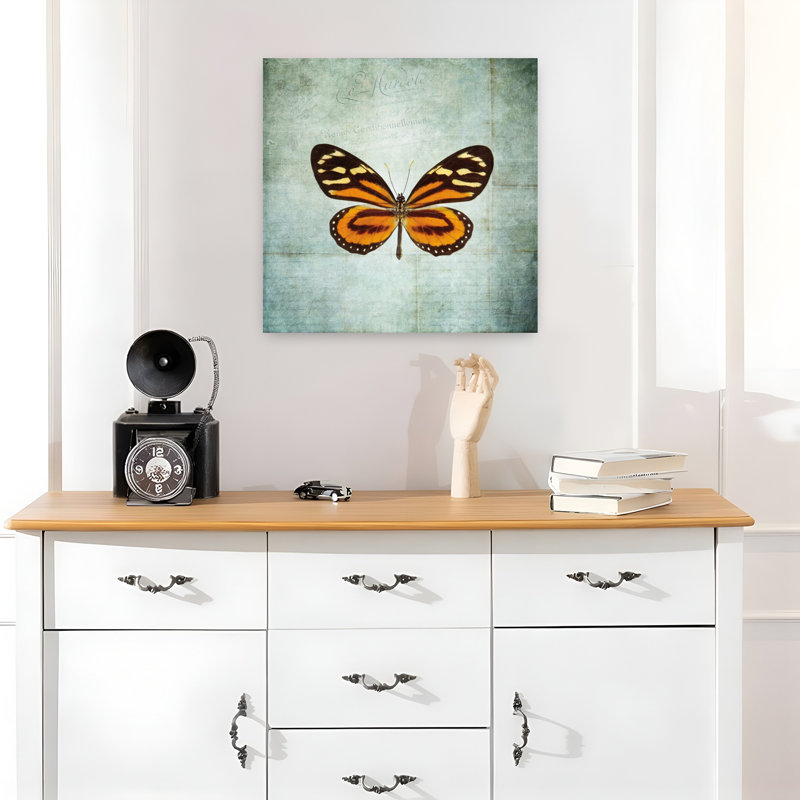Art français de papillon contemporain français, H 18 po x l 18 po