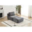 Chaise longue en velours côtelé simple en velours côtelé, pour animaux de compagnie, mobile, sans assemblage, gris, tissu de qualité pour siège compressé, installation rapide-121105940