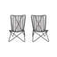 Ensemble de chaises de patio en osier de style bohème terreux avec assise incurvée confortable et base géométrique durable