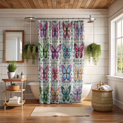 Iyeisha Patchwork Shower Curtain