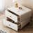 19.68" Wide Modern Nightstand with 2 Drawers, Bedside Table,Artificial Leather Surface,The Upper Drawer can be Rotated.-997185858