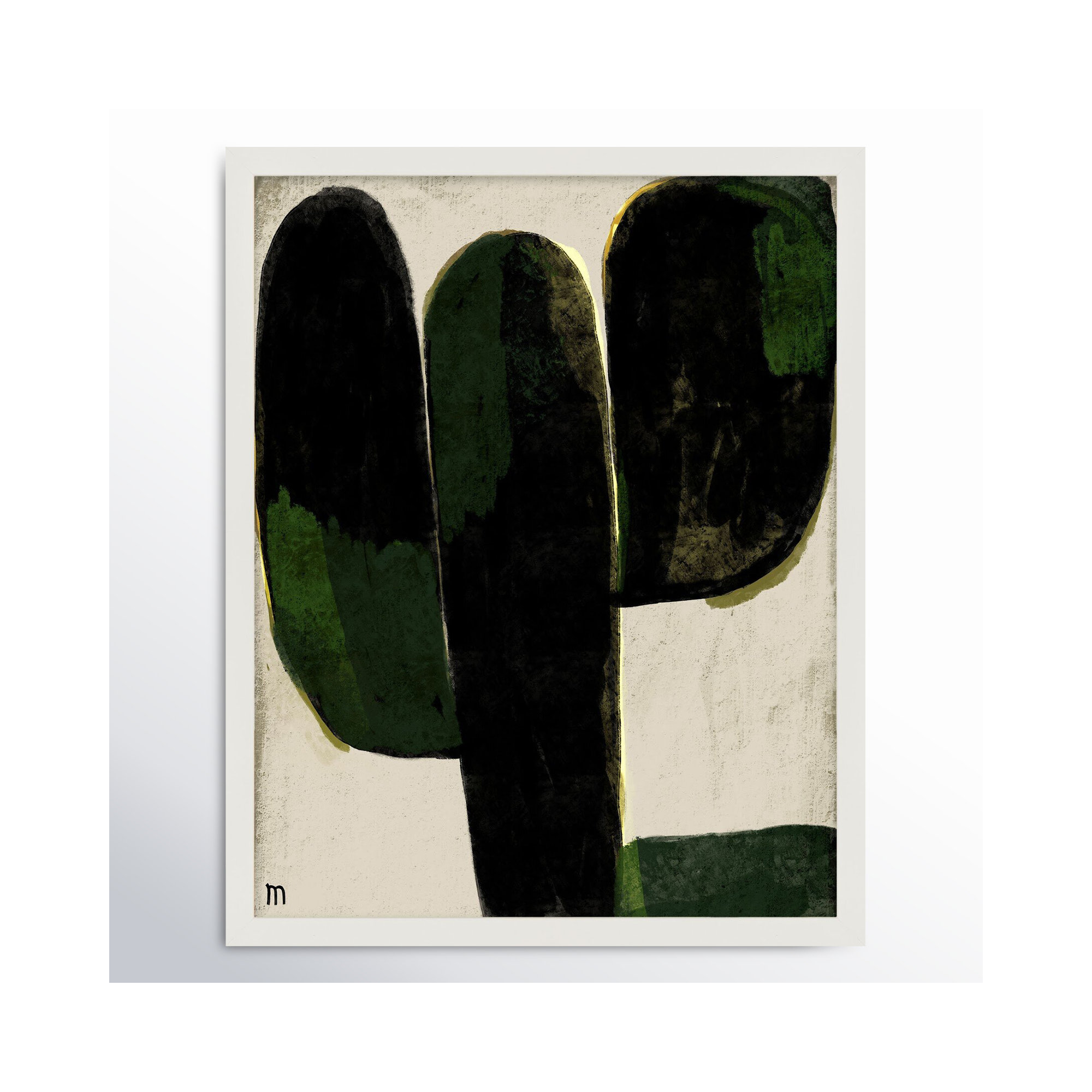 Succulent #1 by StudioM, White, 38" H x 30" W x 1.25" D