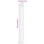 Fence Posts 12 Pcs Powder-Coated Steel-1753982558-1753982556