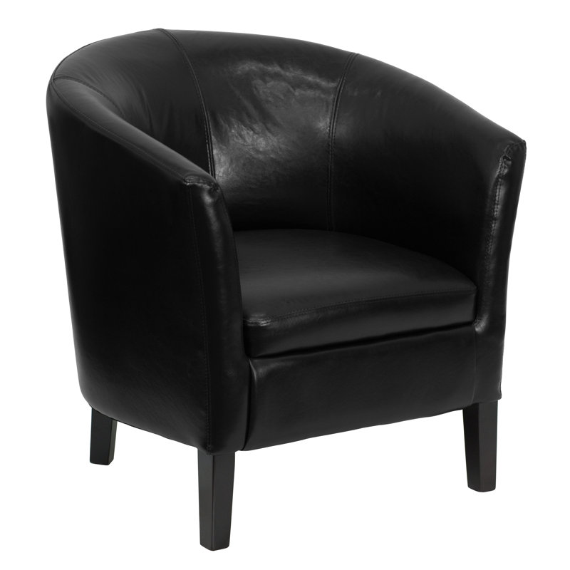 Chaise d'invité Catie Brown LeatherSoft - Mobilier de bureau personnel - Chaise d'appoint, Noir
